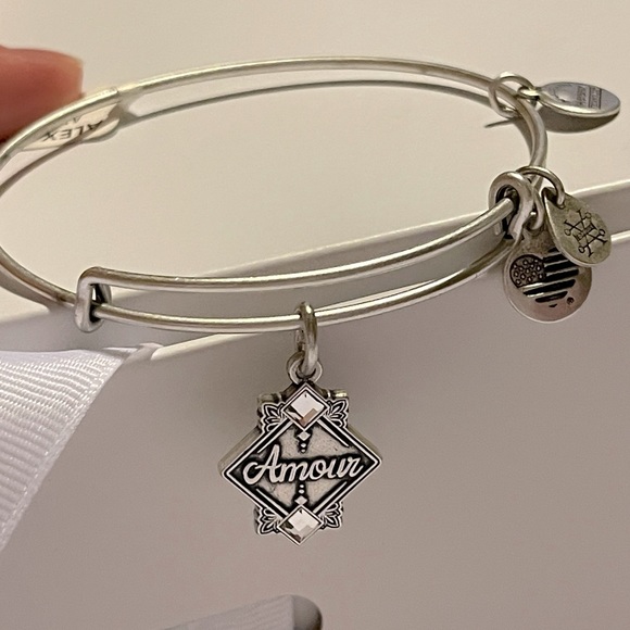 Alex & Ani Amour Bangle Swarovski Crystal Accented Bracelet, Paris - Picture 4 of 4